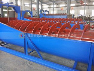 選礦設備丨聚氨酯螺旋式洗砂分級機的類型和原